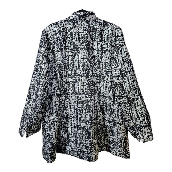 LANE‎ BRYANT Metallic Printed Jacket Coat  Black Silver -  Size 22/24 - Picture 3 of 7